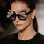 Damen Statement-Sonnenbrille mit funkelndem Kristallrahmen Brehn
