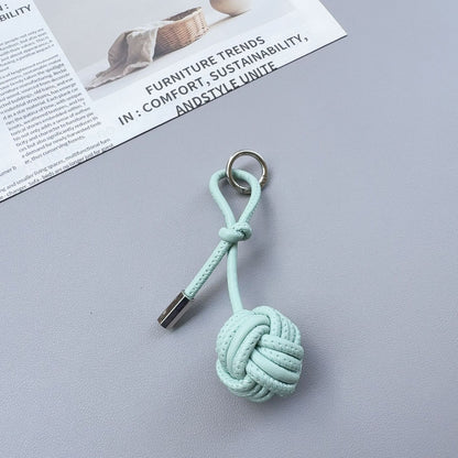 Stylischer Knotenleder-Schlüsselanhänger Brehn