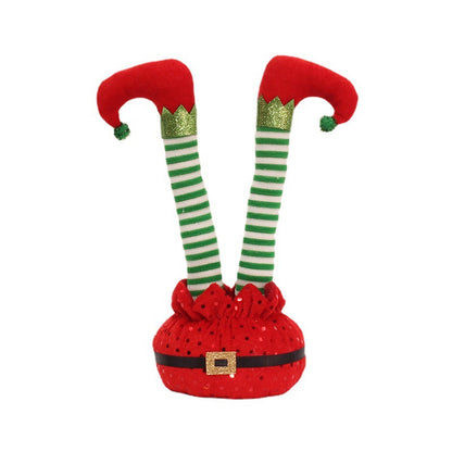 Weihnachtsplüschfigur mit beweglichen Elfensäulen