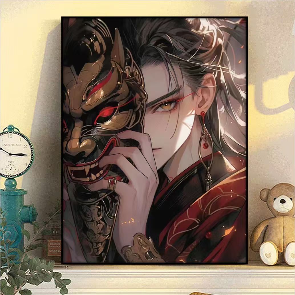 Dramatische Fantasy-Maske Illustration Leinwandkunst Brehn
