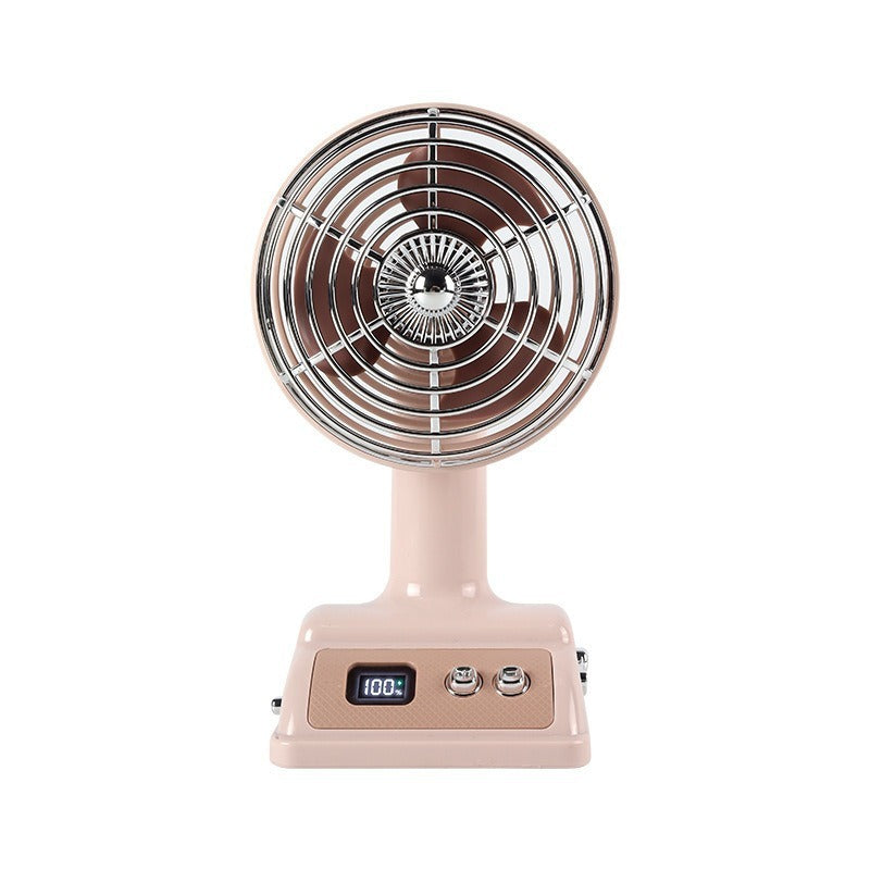 Unisex Tragbarer Tischventilator mit digitalem Display und flexibler Neigungsfunktion Brehn