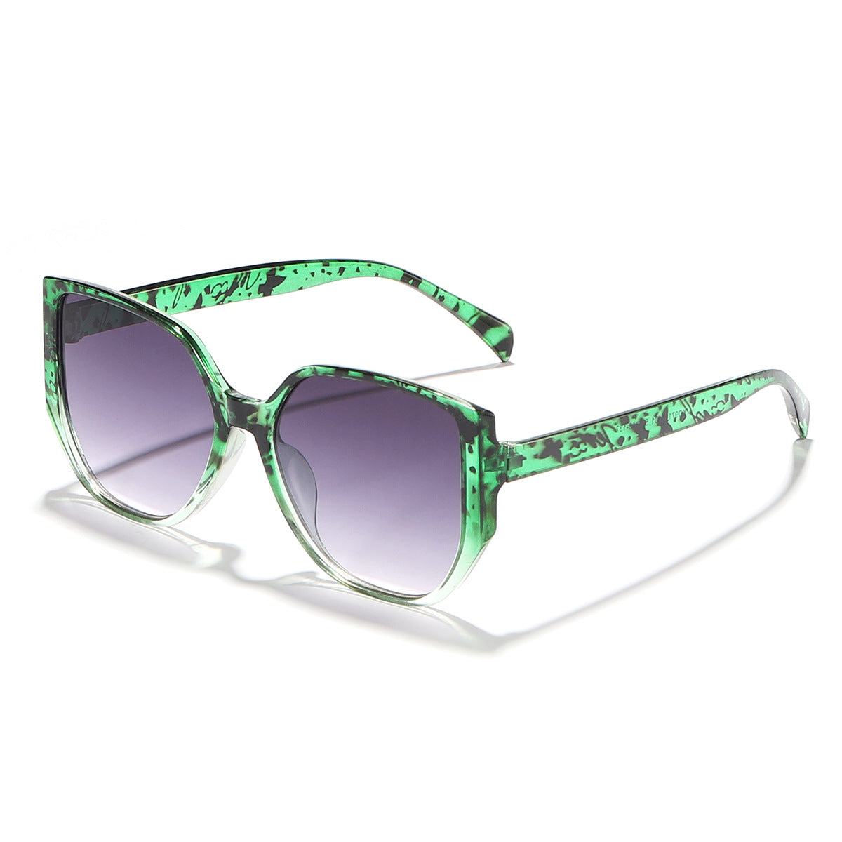 Damen modische quadratische Sonnenbrille mit breitem Rahmen und UV-Schutz Brehn