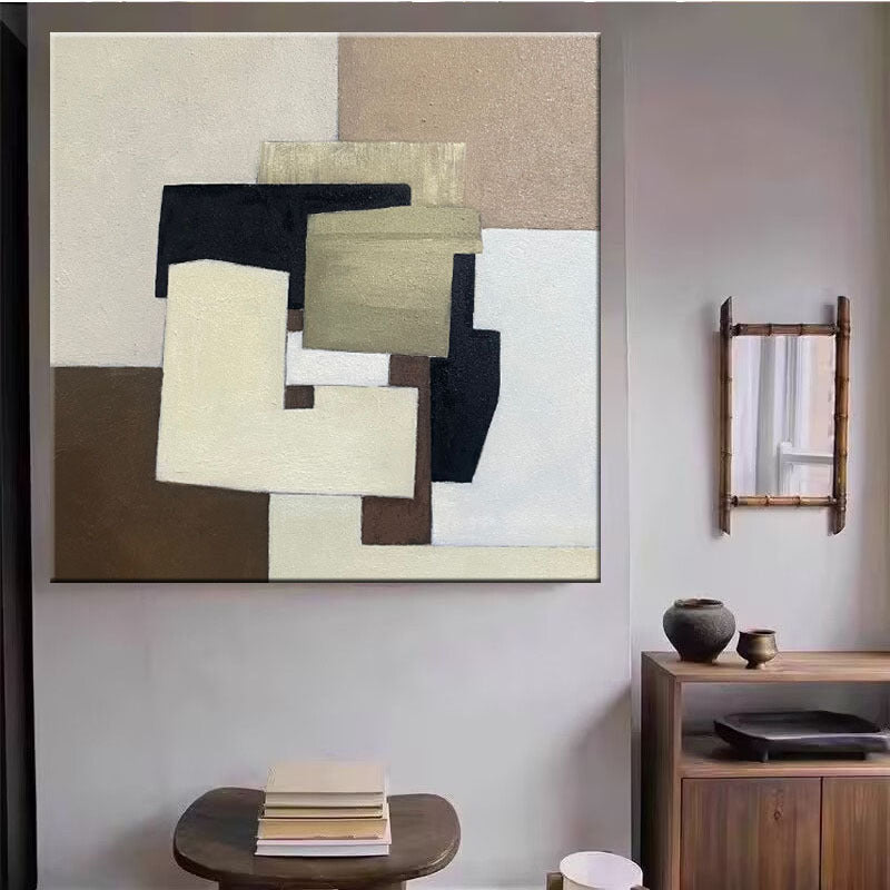 Abstrakte Geometrische Leinwand Wandkunst