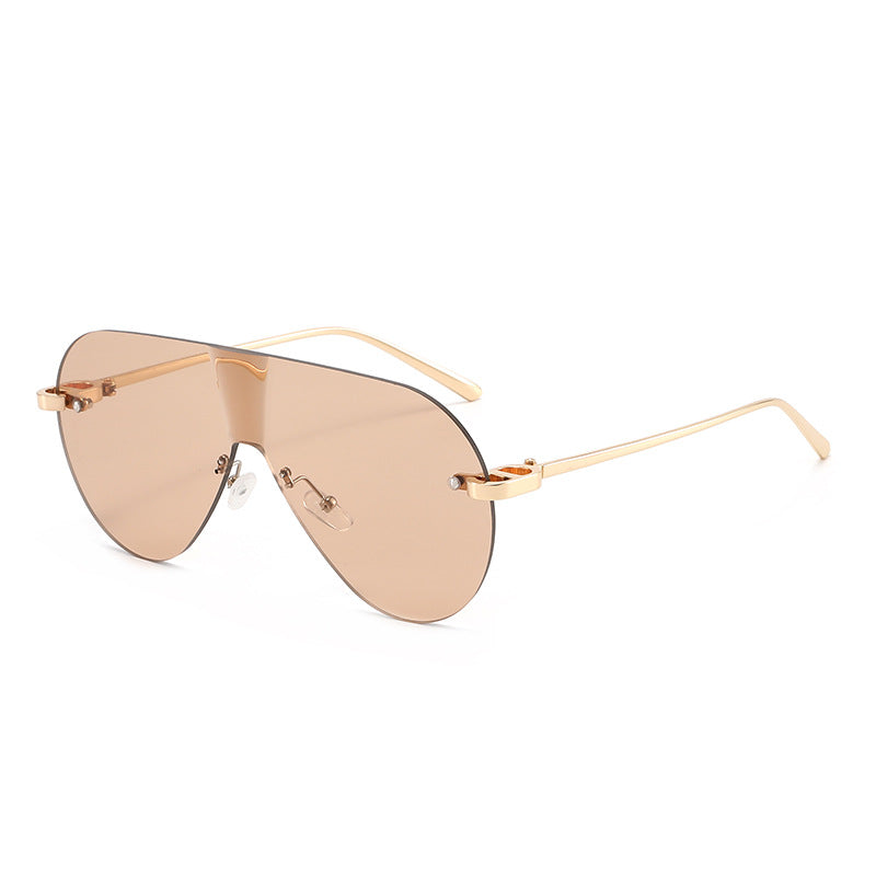 Damen Oversized Sonnenbrille im modernen Aviator-Stil Brehn