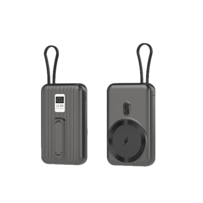 Tragbare Powerbank mit Integriertem Magnetladegerät und Digitalem Display Brehn