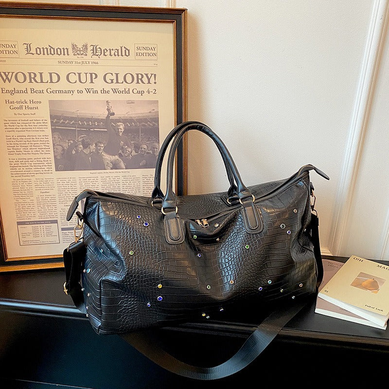 Stylische Krokodil-Textur Wochenend-Duffel-Tasche Brehn
