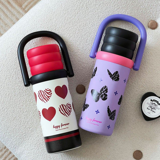 Damen Isolierte Trinkflasche mit Design und praktischem Henkel Brehn