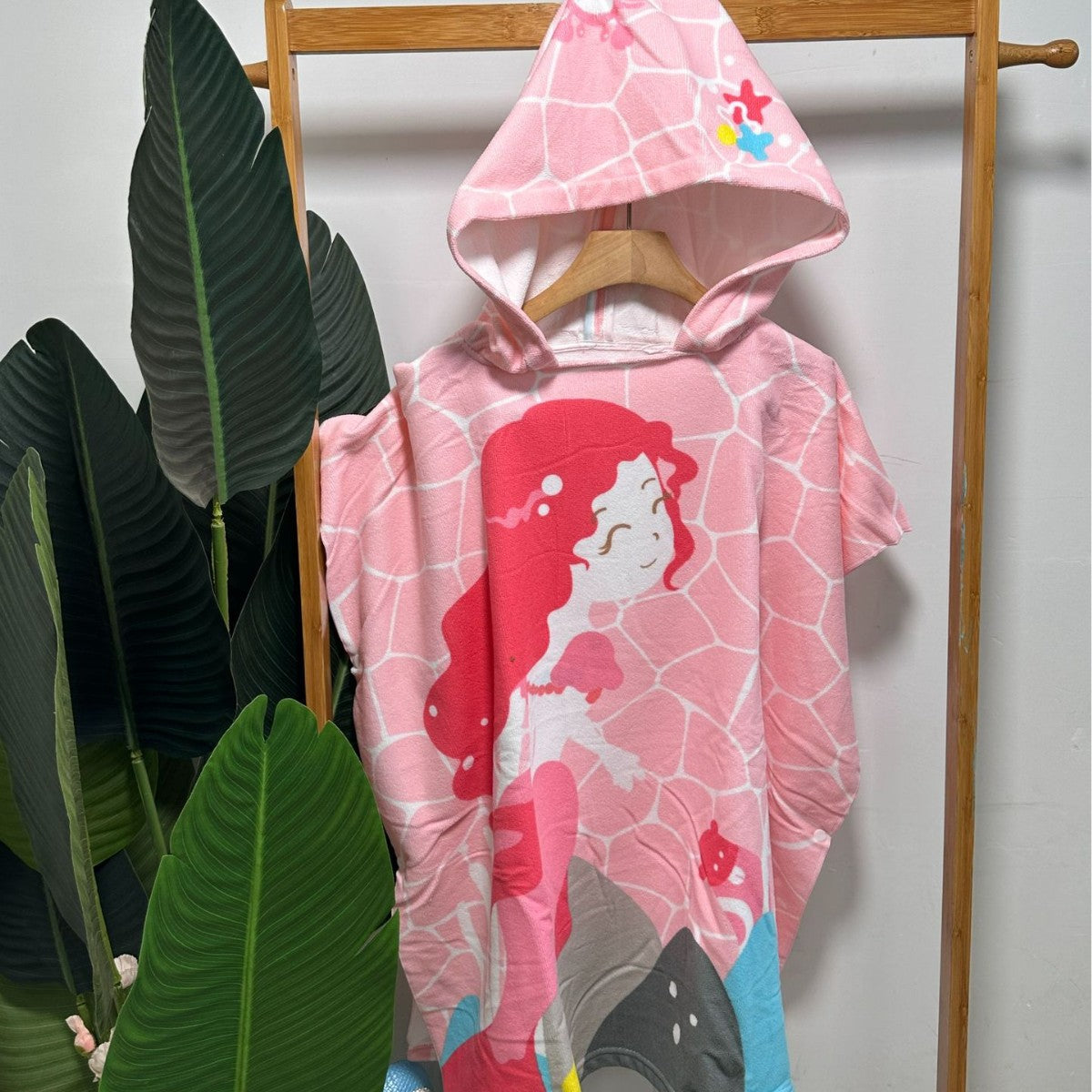 Kinder Haifisch-Design Kapuzenhandtuch Poncho Brehn