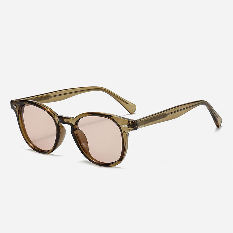 Damen Runde Sonnenbrille mit stilvollem Muster und UV-Schutz Brehn