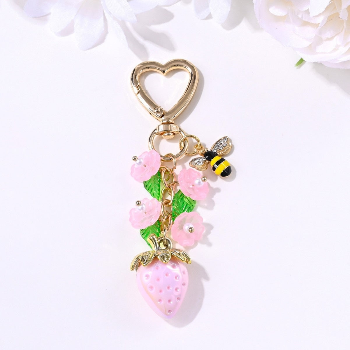 Schlüsselanhänger mit Fruchtigem Erdbeer-Design Brehn