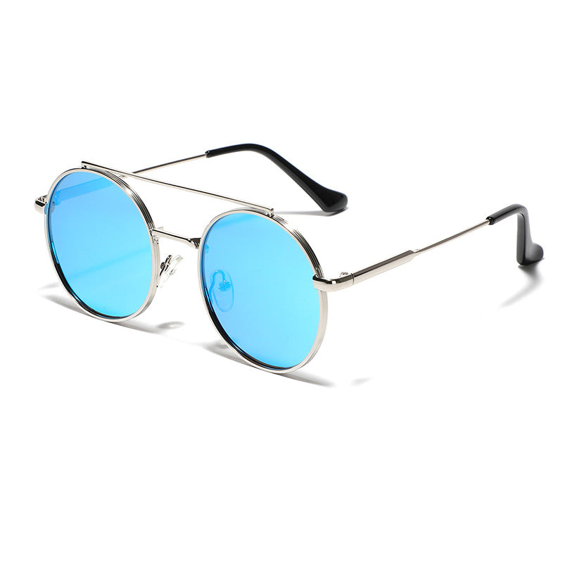 Damen runde Sonnenbrille mit modischem Metallrahmen Brehn