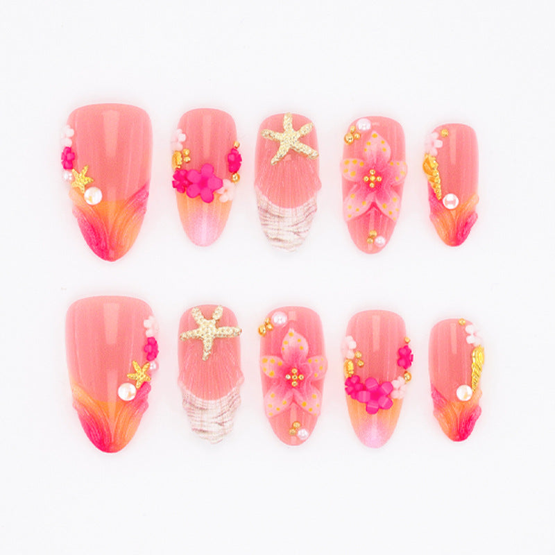 Kunstnagelset mit verspieltem maritimem Design Brehn