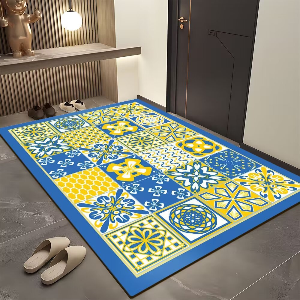 Geometrisch gemusterter Teppich