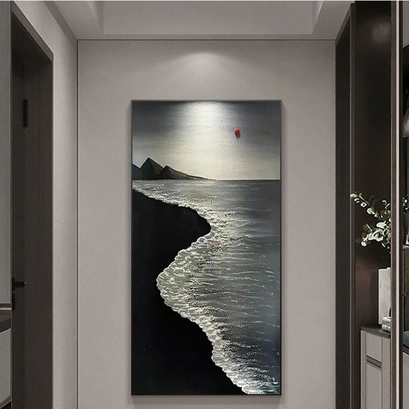 Abstrakte Küstenstruktur-Leinwandkunstwerke