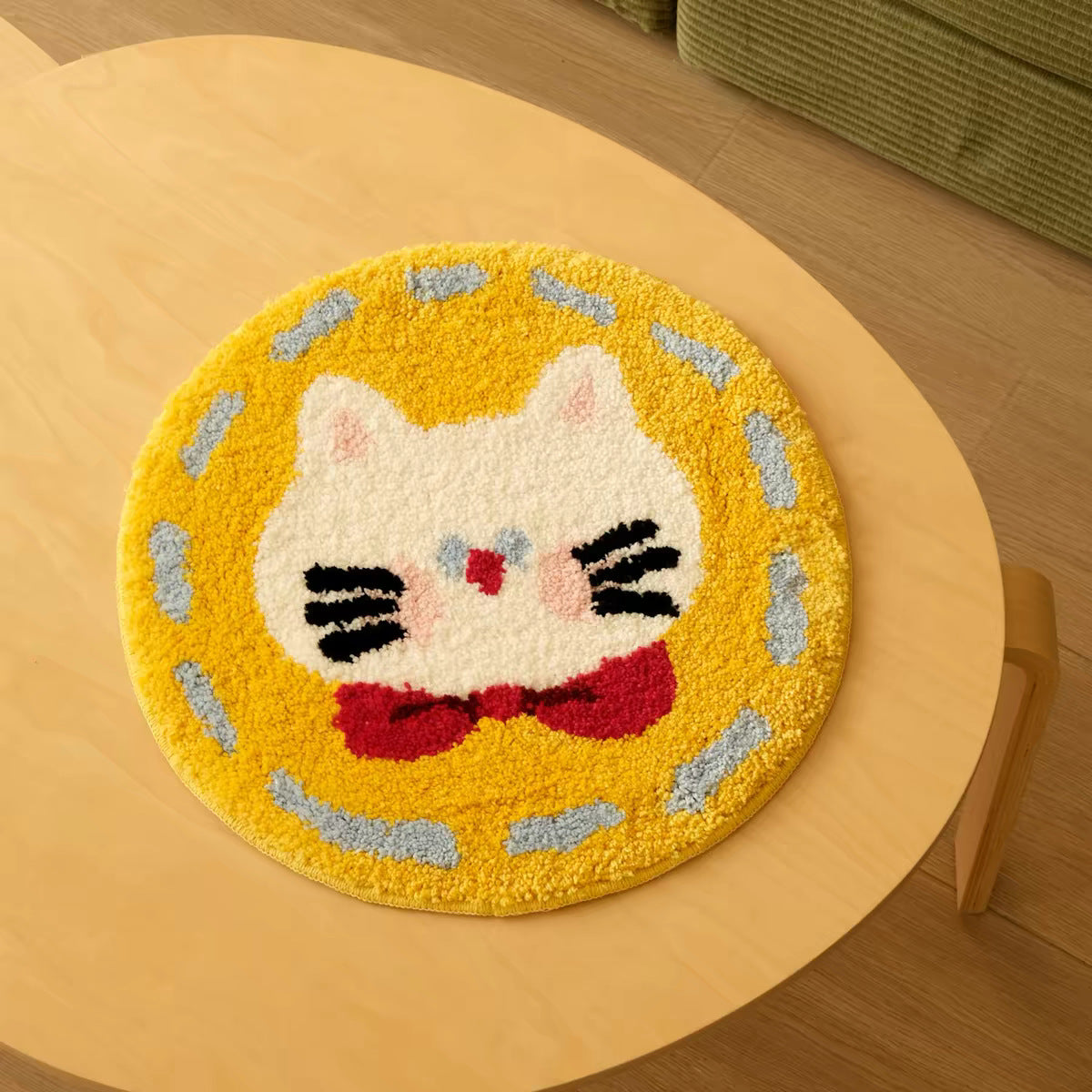 Niedlicher Katzenkopf Plüsch-Teppich Brehn