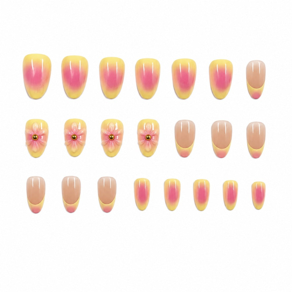 Künstlerisches Floral Press-On Nagelset Brehn 1787395270