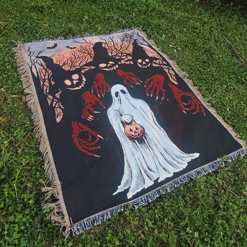 Spooky Halloween-Themen Wurfdecke