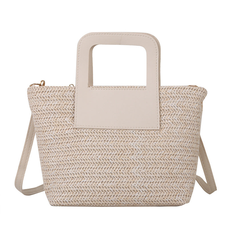 Moderne Texturierte Gewebte Handtasche Brehn