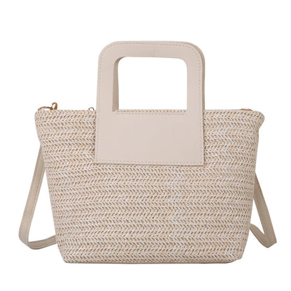 Moderne Texturierte Gewebte Handtasche Brehn