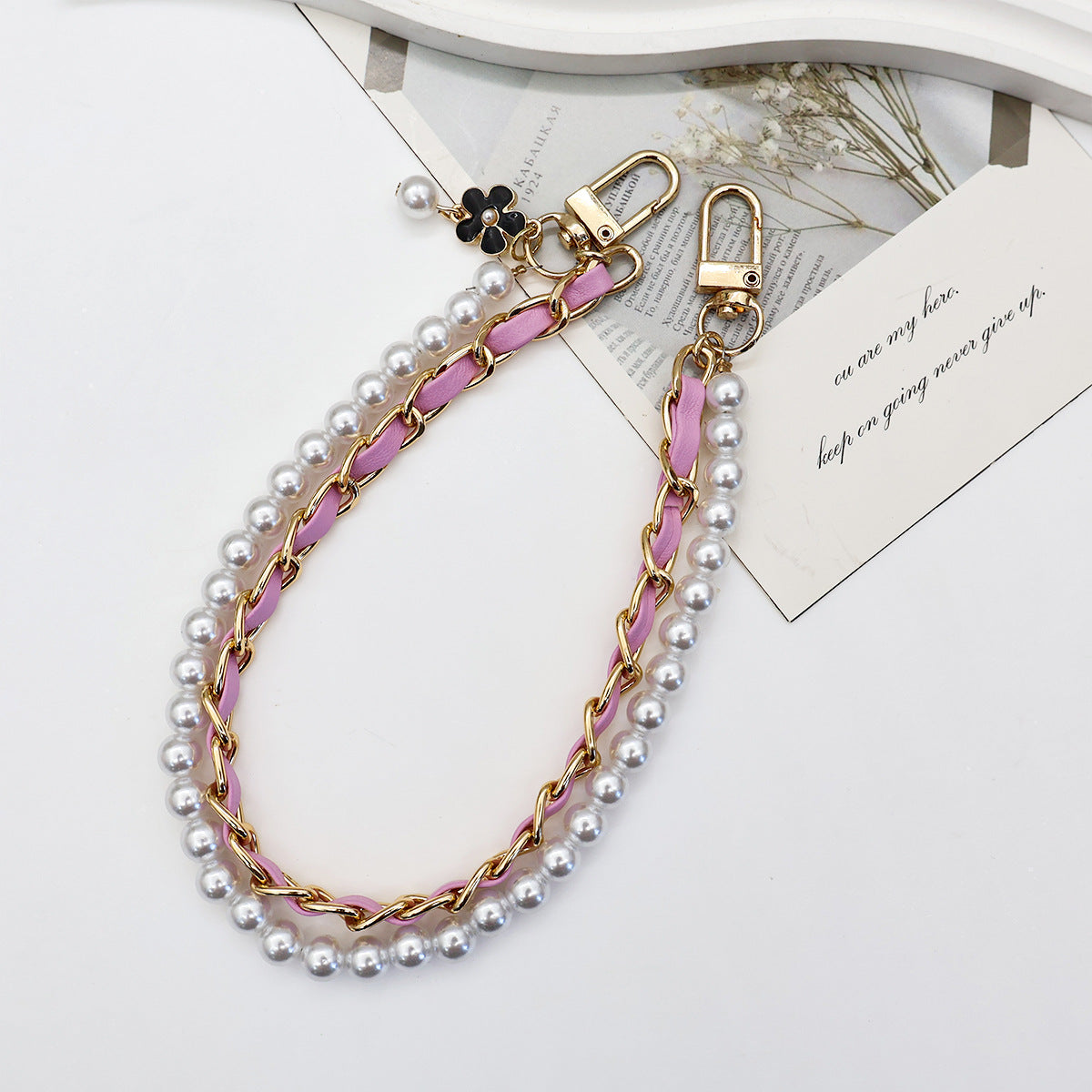 Stilvolle mit Perlen verzierte Brillenband Brehn