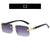 Schlanke geometrische quadratische Rahmen Sonnenbrille