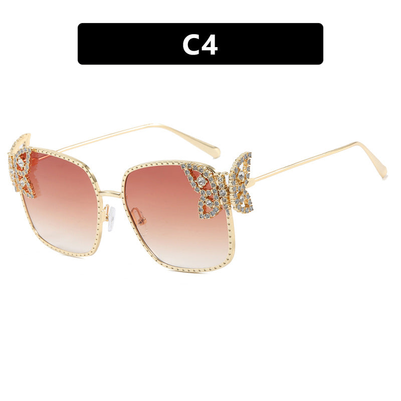 Damen extravagante Brille mit funkelnden Akzenten Brehn