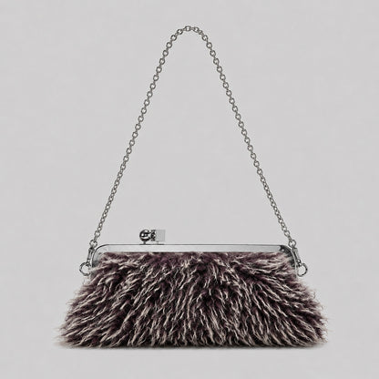 Plüsch Kunstfell Abend Clutch