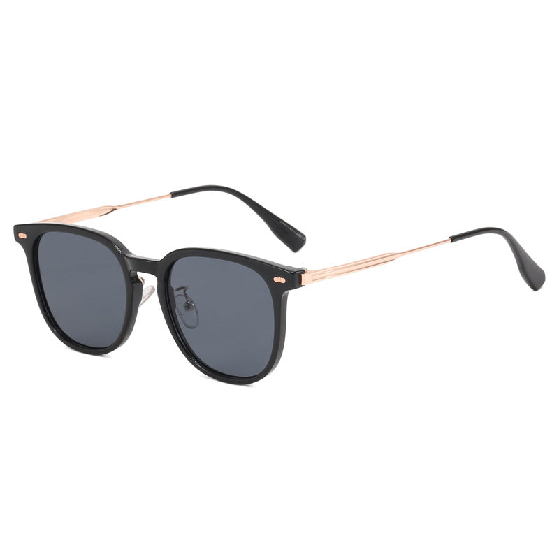 Damen klare rechteckige Brille mit filigranem Metallrahmen Brehn