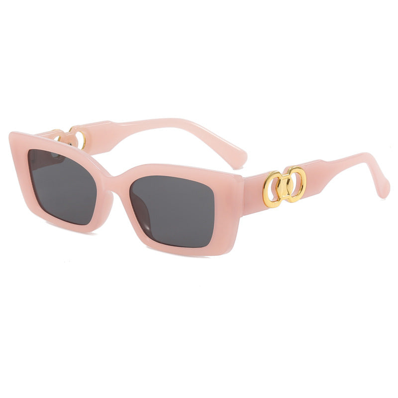 Damen modische quadratische Sonnenbrille mit glamourösen Akzenten Brehn