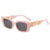 Damen modische quadratische Sonnenbrille mit glamourösen Akzenten Brehn