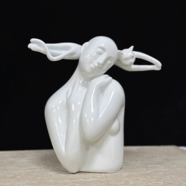 Künstlerische Keramische Figürliche Skulptur