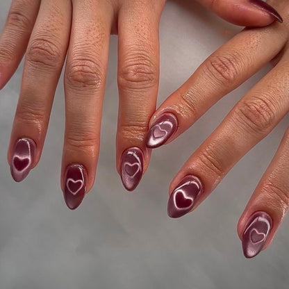 Künstlerisches Herzdesign Nagelaufkleber Brehn