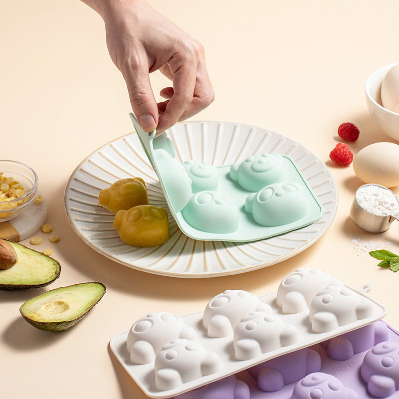 Silikon-Eiswürfelform mit Niedlichem Bärenkopf-Design Brehn