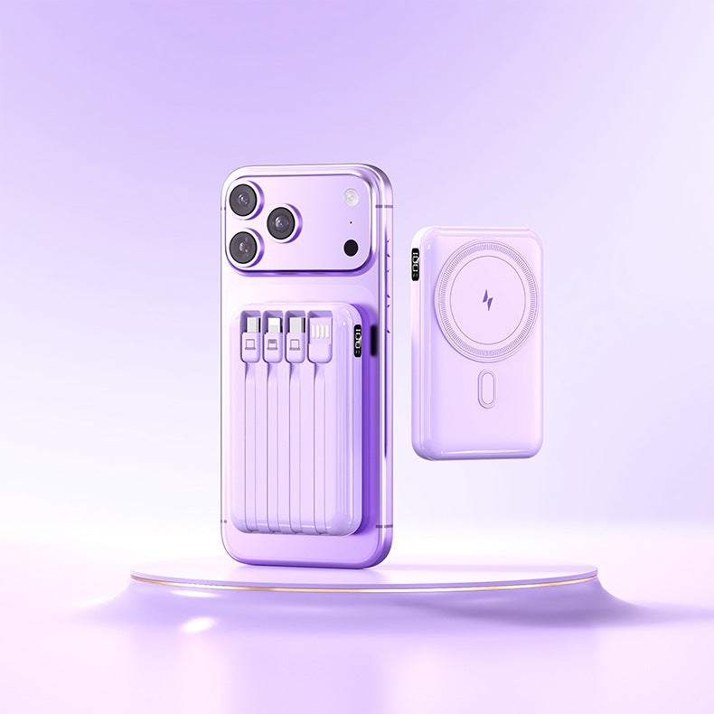 Powerbank mit integriertem Ladekabel und stylischem Design Brehn