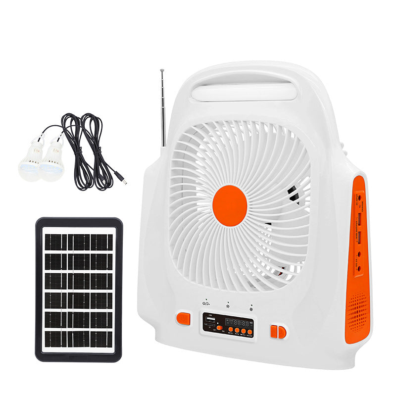 Unisex Solarbetriebener Ventilator mit LED-Lampen Brehn
