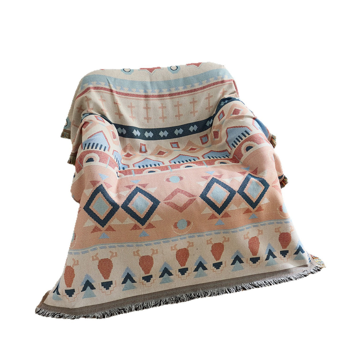 Künstlerische Jacquard-Wurfdecke