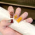 Handgemachtes Blumenausdrück-Nagelset Brehn