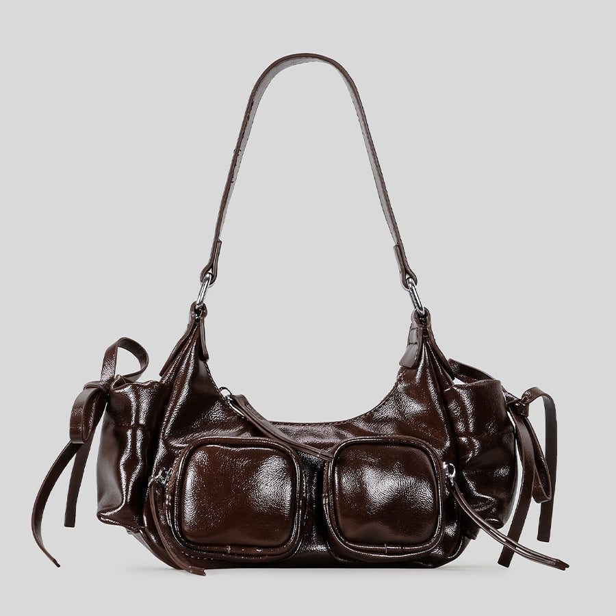 Mehrfach-Taschen Leder Handtasche