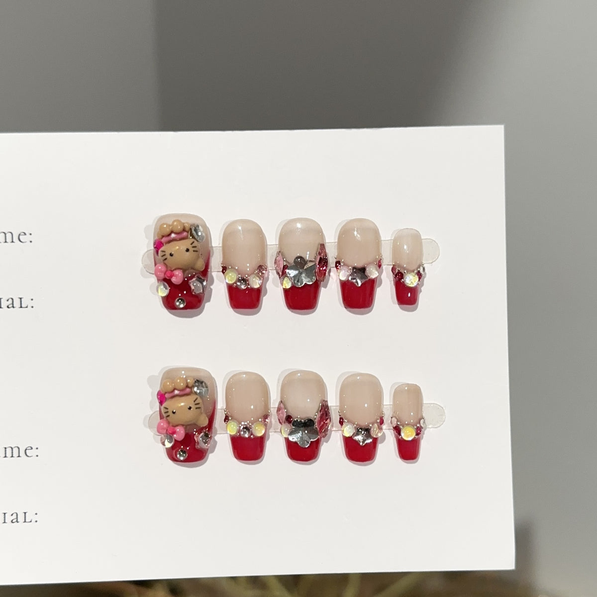 Dekoratives Press-On Nagelkunst Set