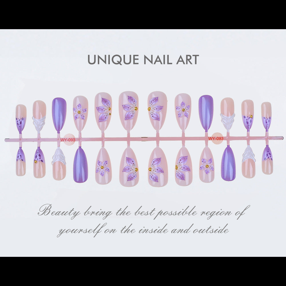 Blumen-Themen Press-On Nagelkunst Set Brehn