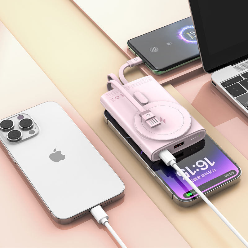 Tragbare Hochleistungs-Powerbank mit Integriertem Kabelmanagement Brehn