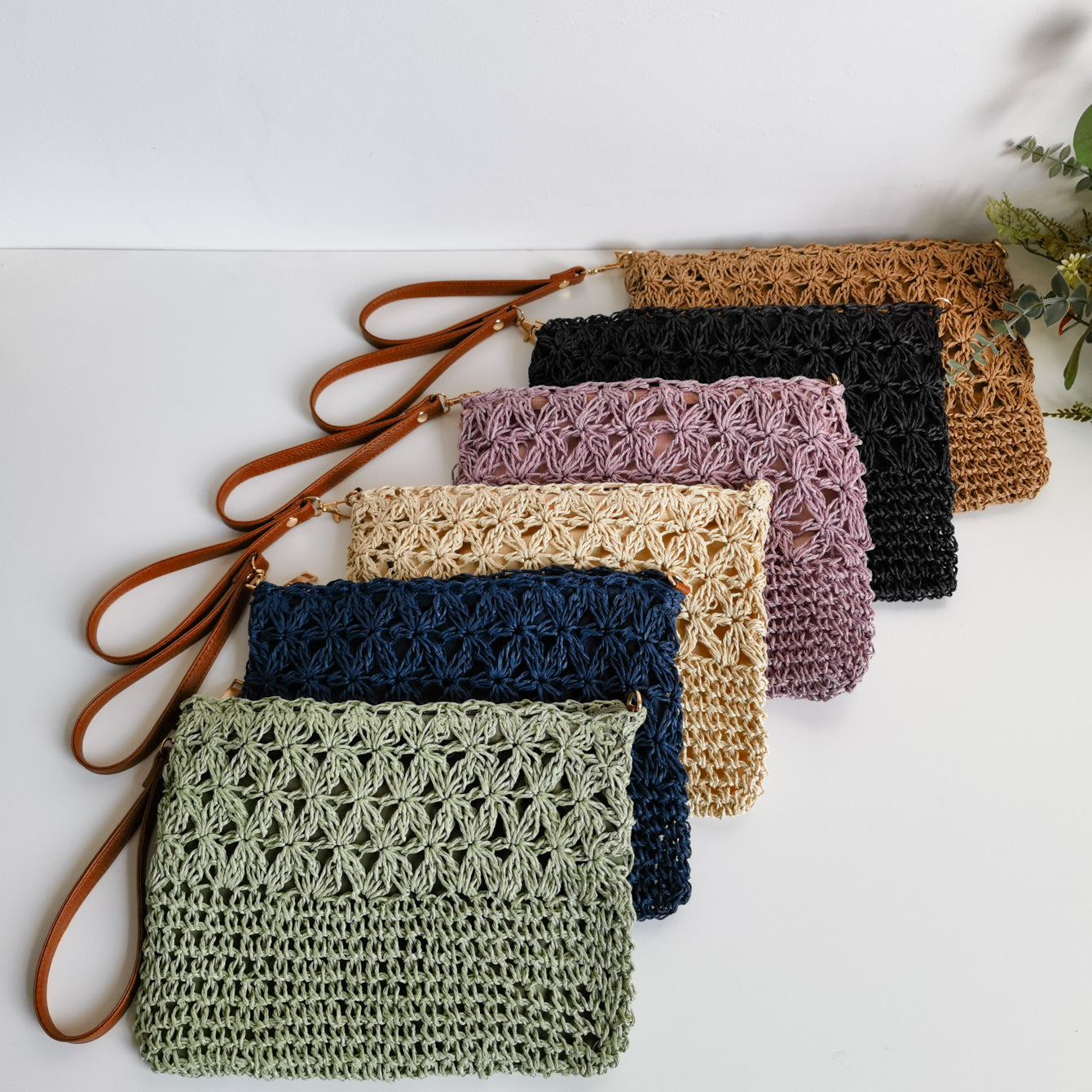 Handgefertigte Makramee Clutch Brehn