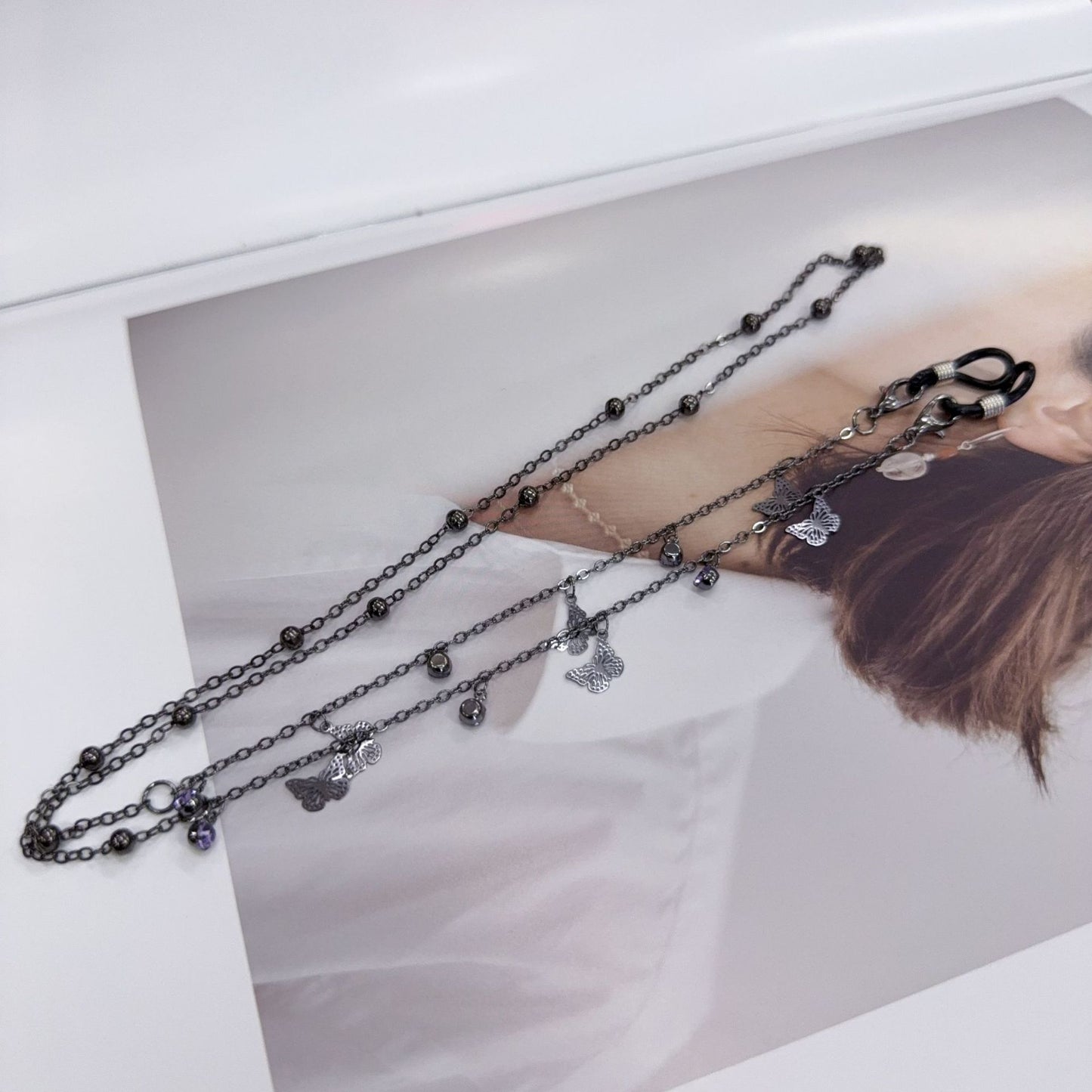 Butterfly Charm Eyewear Chain Brehn