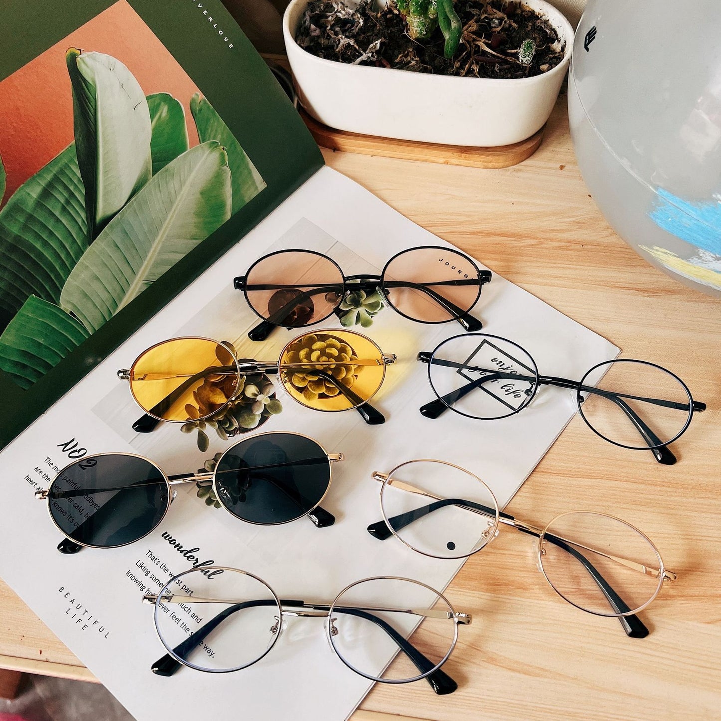 Retro-Ovalrahmen-Sonnenbrille Brehn