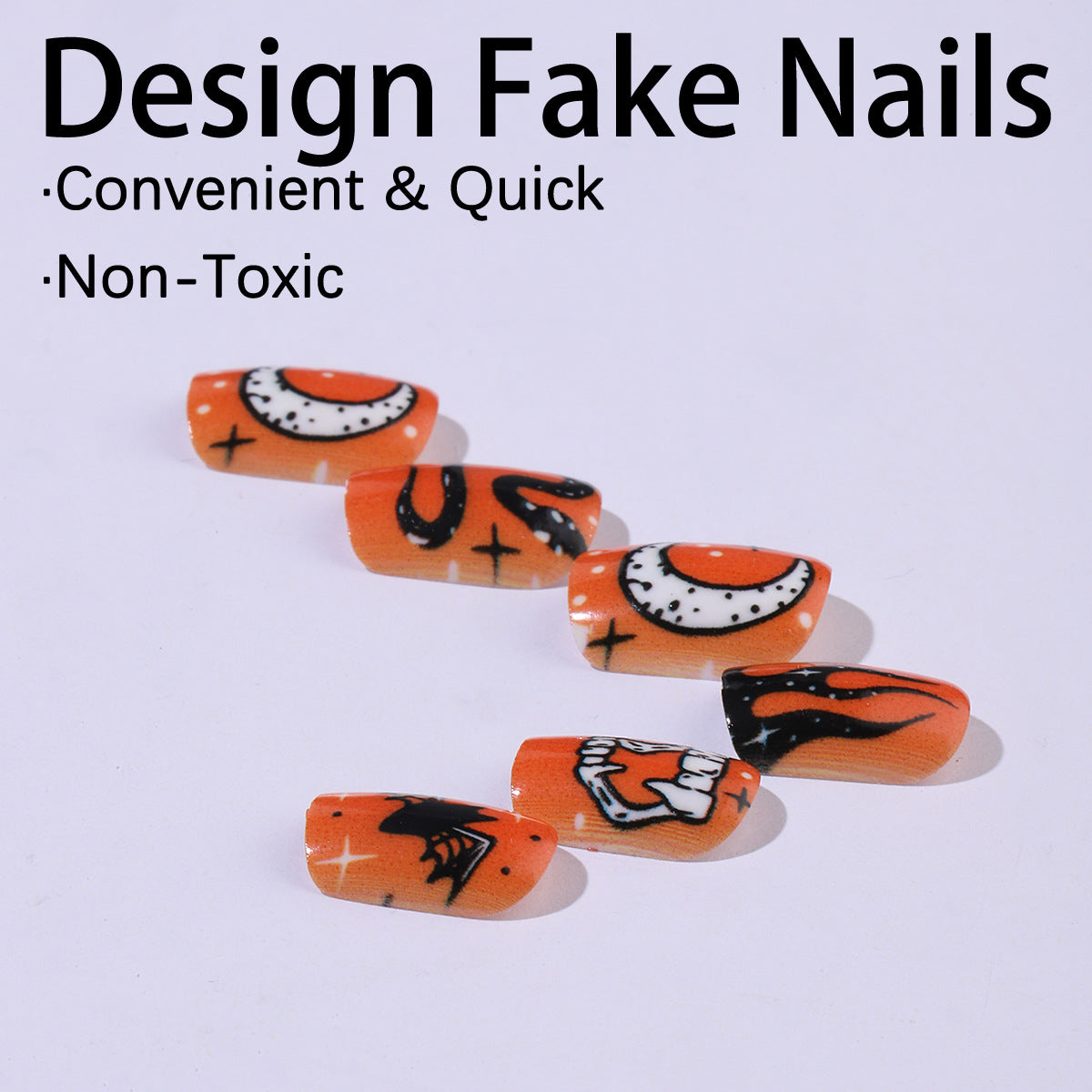 Kreatives Kunstnagelset mit Halloween-Motiven Brehn