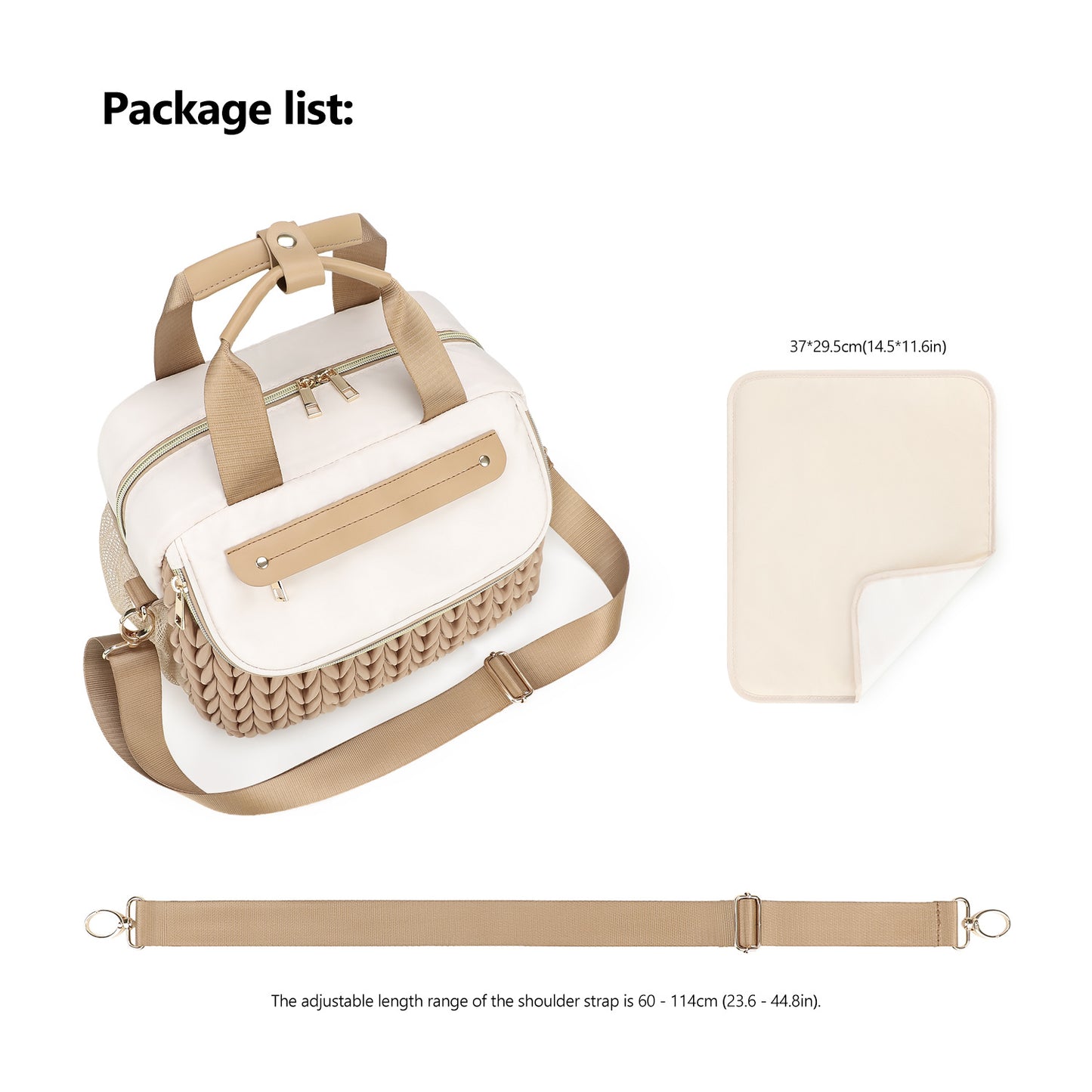 Modische Wickeltasche mit Eleganter Flechtoptik Brehn