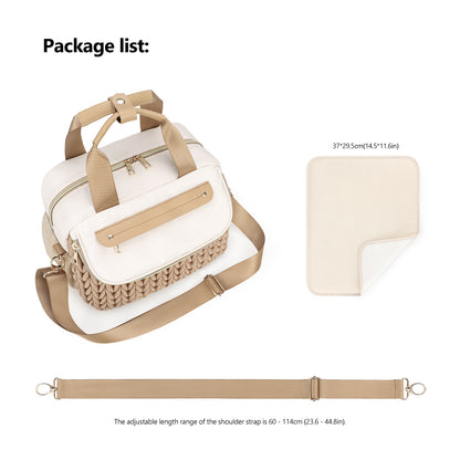 Modische Wickeltasche mit Eleganter Flechtoptik Brehn