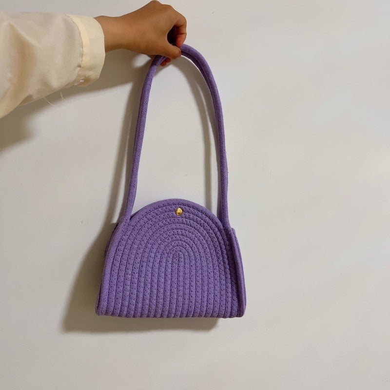 Damen modische Schultertasche mit geripptem Design Brehn