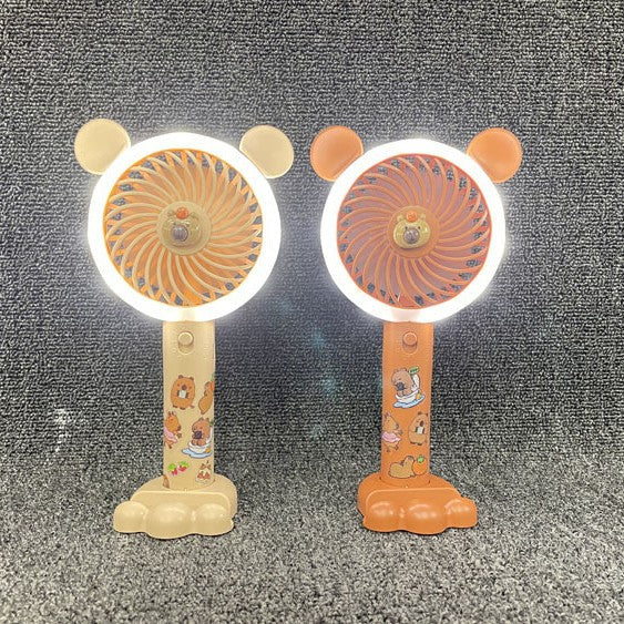 Unisex Tragbarer Handventilator mit LED-Licht und Tiermotiv Brehn