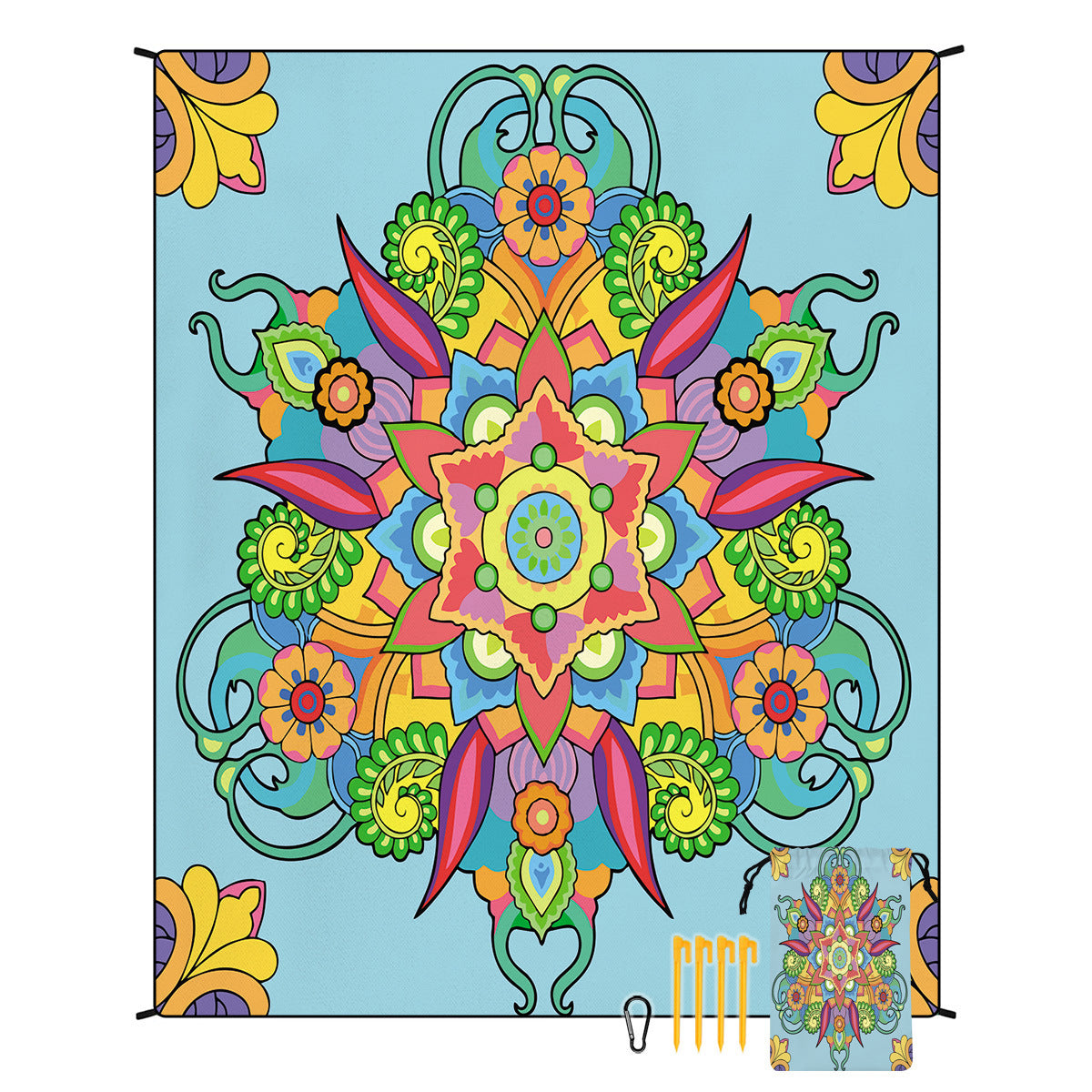 Geometrisches Druck-Wandteppich Brehn